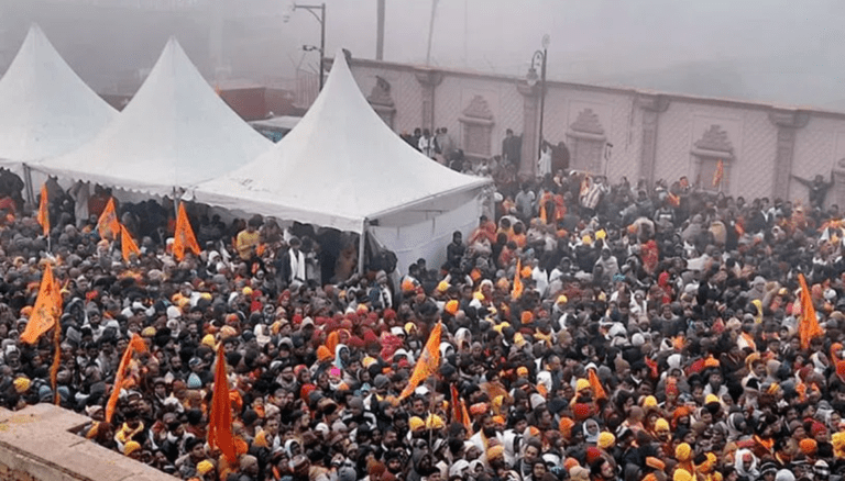 Journey of Devotion: Massive Crowd at Ayodhya Ram Mandir