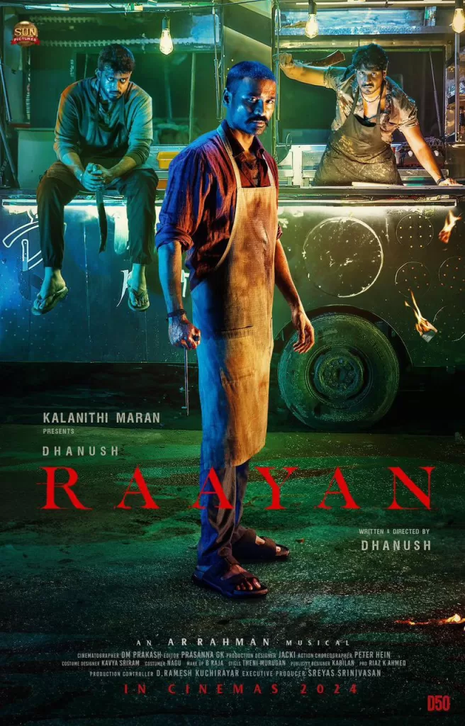 Dhanush Upcoming Movie Raayan First Look Poster