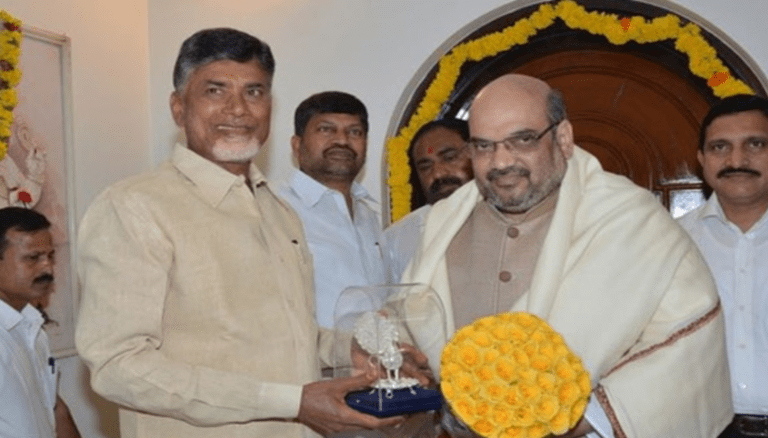 “Naidu’s Strategic Meeting: Alliance Talks with Amit Shah, Nadda