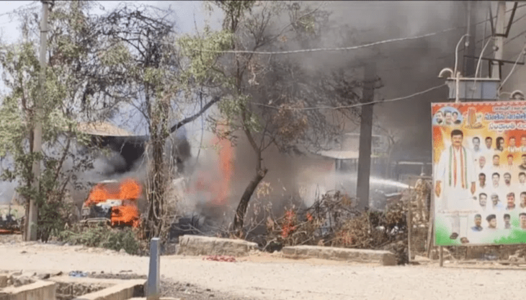 Sangareddy Mishap: LPG Incident Leads to Fire, Destroys Nine Vehicles