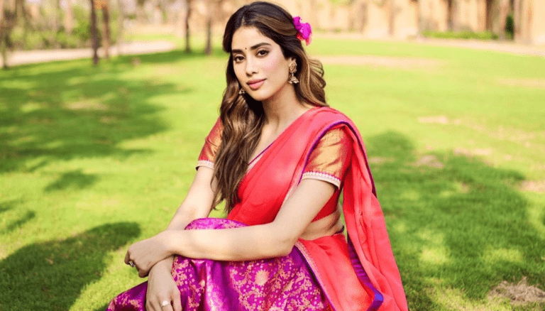 Janhvi Kapoor Looks Beautiful in Pink Lehenga