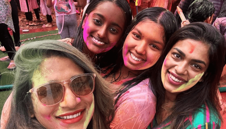 Mega Daughters Holi Celebrations Photos