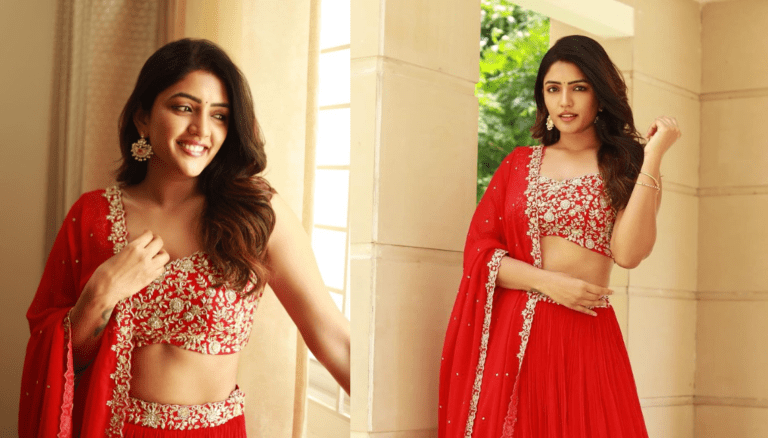 Actress Eesha Rebba Hot Pics in Red Outfit