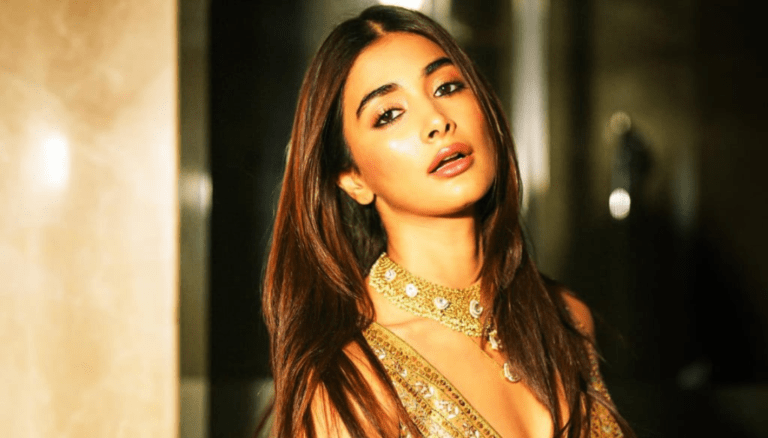 Pooja Hegde Latest Hot Pics | Glowing In Shimmering Gold Outfit