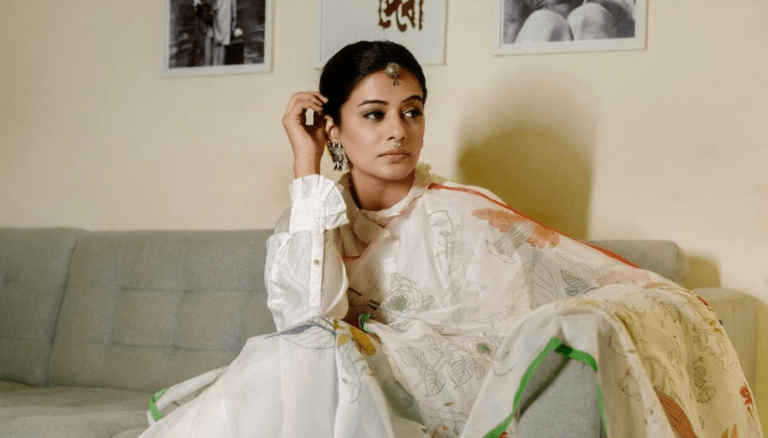 Actress Priya Mani Raj Classy Clicks in White Saree