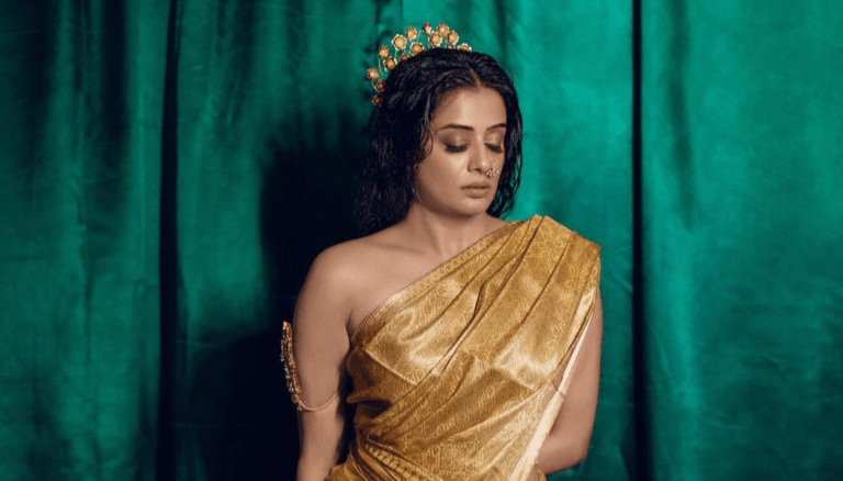 Priyamani New Pics | Looks Elegant in Gold Saree