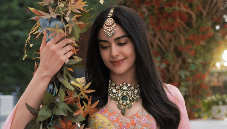 Attractive Looks of Adah Sharma in Pink and Yellow Outfit