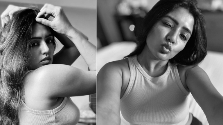 Eesha Rebba appears stunning in her monochrome photos.