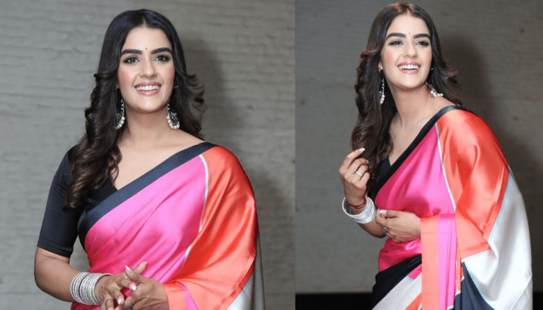Kavya Thapar Images | Looks Attractive in Colorful Saree
