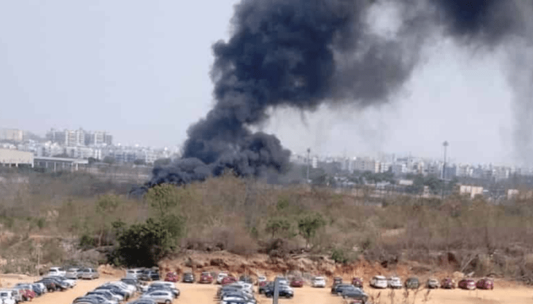 Fire Near Miyapur Metro Depot, No Injuries Reported