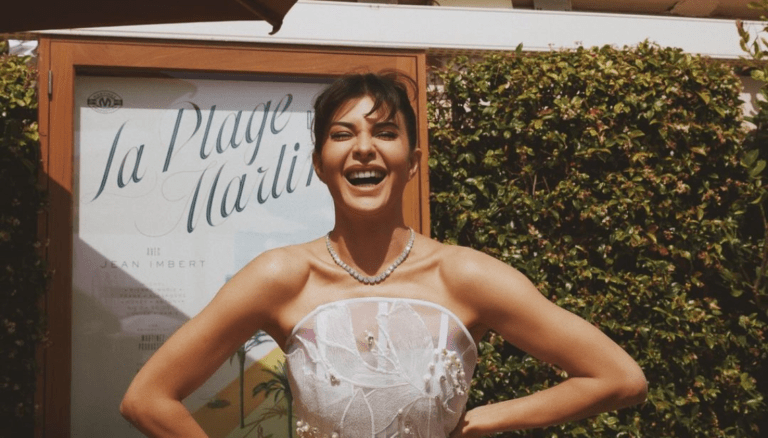 Jacqueliene Fernandez’s latest look is pure elegance.