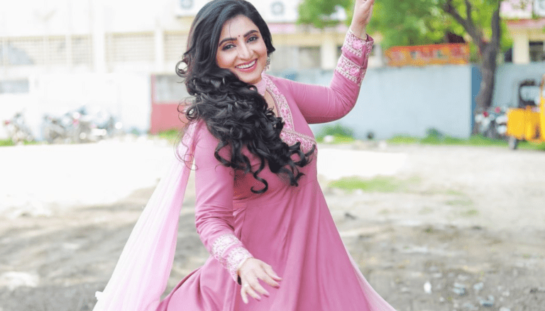 Sujitha Dhanush exuding grace and beauty.