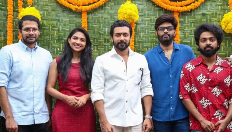Suriya, Venky Atluri & Naga Vamsi Visit Palani Temple Ahead of New Film Shoot