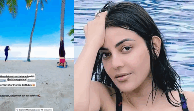 Kajal Aggarwal’s Bold Beach Headstand Goes Viral Ahead of 40th Birthday