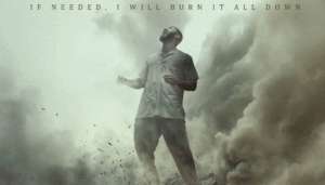 Vijay Deverakonda in Kingdom movie still from U.S. premiere announcement with release date and timing overlay