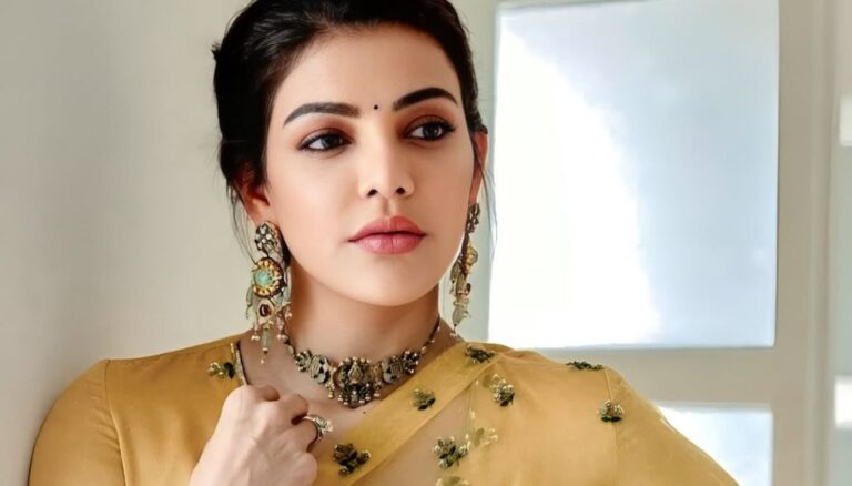 Kajal Agarwal looking Beautiful in this Saree