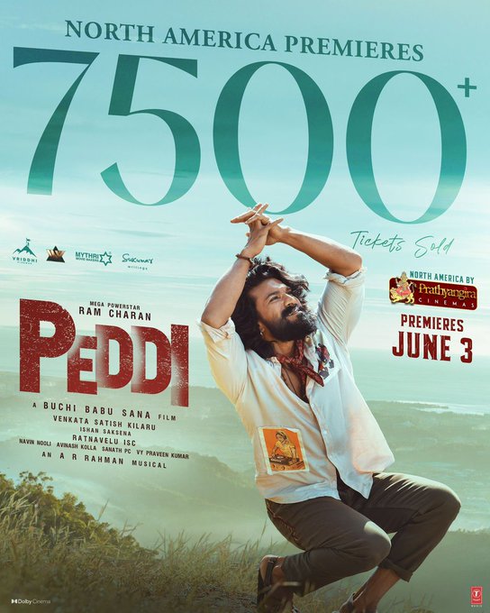 Ram Charan’s Peddi Clocks 7,500+ Premiere Ticket Sales in North America