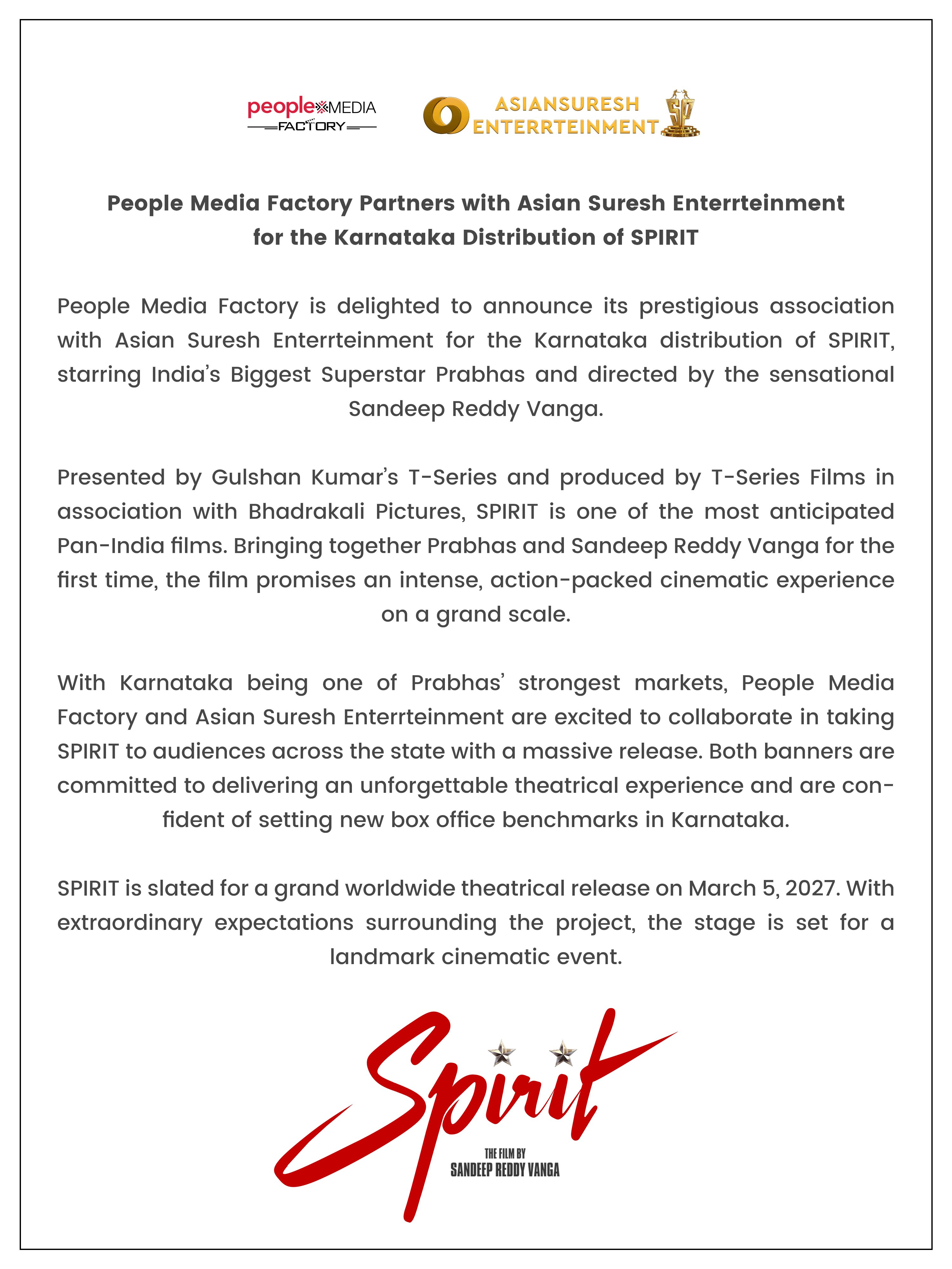 Prabhas Extends Support to Producer, Offers Spirit Karnataka Rights 1 Prabhas Extends Support to Producer, Offers Spirit Karnataka Rights