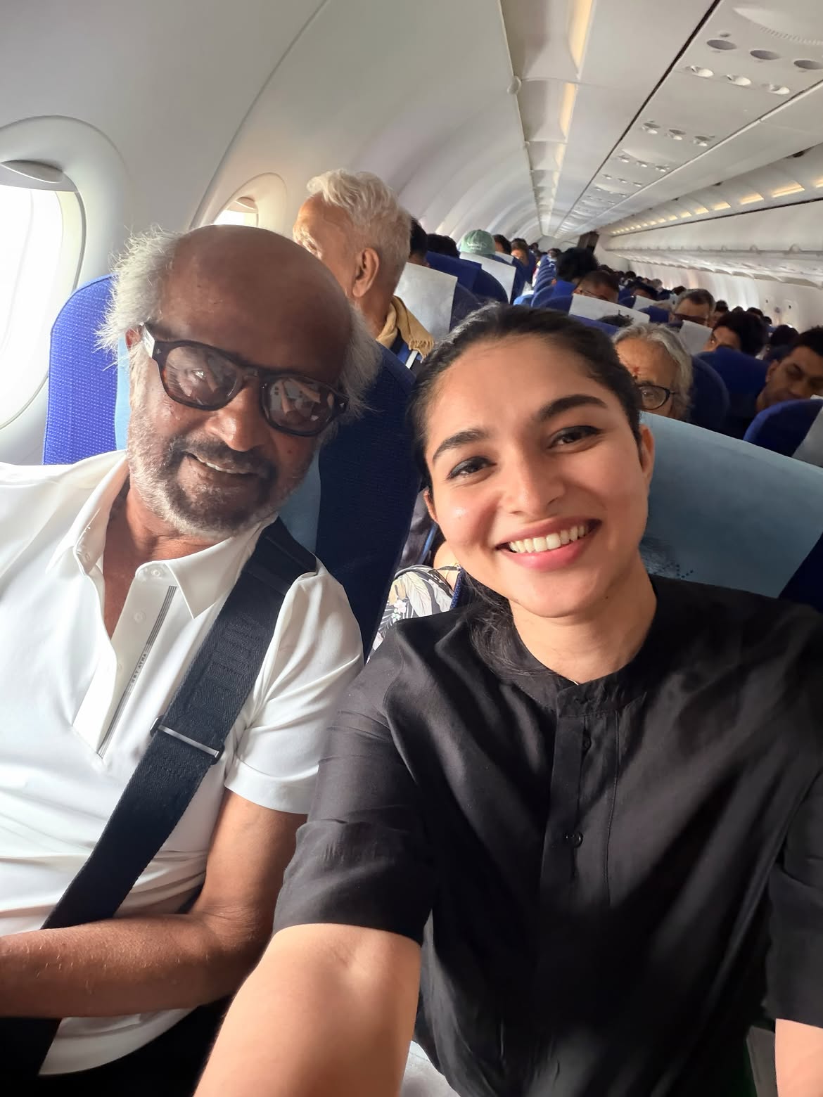 Kayadu Lohar Shares a Dreamy Moment With Rajinikanth on a Flight